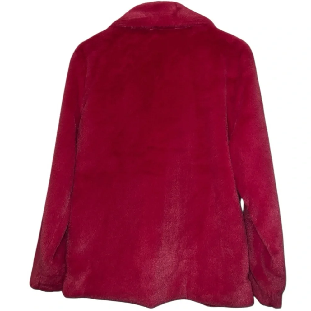Vigoss Hot Pink Faux Fur Teddy Jacket- Size M- NWOT - Picture 2 of 8